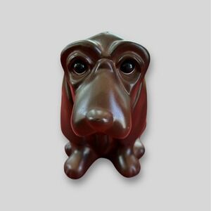 Vintage Plastic Basset Hound Sad Dog Bank‎ Brown Royalty Designs